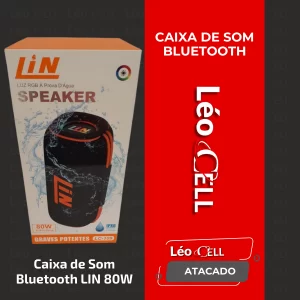 Caixa de Som Bluetooth LIN 80W
