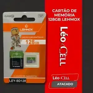Cartão de memória 128gb com adaptador Lehmox