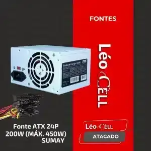 Fonte ATX 24P 200W (MÁX. 450W) SUMAY