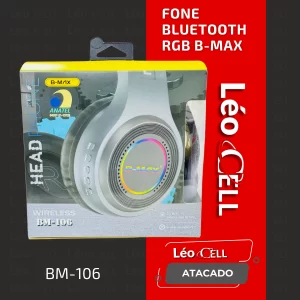 Fone de ouvido Bluetooth B-max RGB BM-106