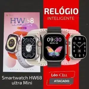 Smartwatch HW68 Ultra Mini 41mm Tela 1,75" 2 Pulseiras