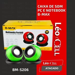 Caixa de som PC e Notebook B-max BM-S206