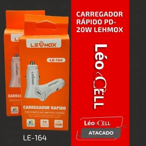 Carregador Rápido PD-20W LEHMOX LE-164