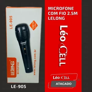 Microfone com fio 2.5m Lelong