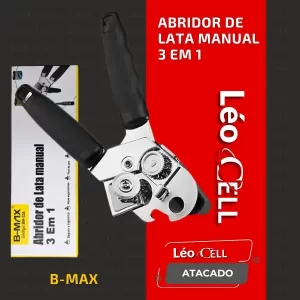 Abridor de lata manual 3 em 1 B-MAX